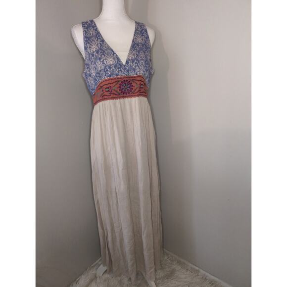 Flying Tomato boho embroidery maxi dress LG - Picture 1 of 8